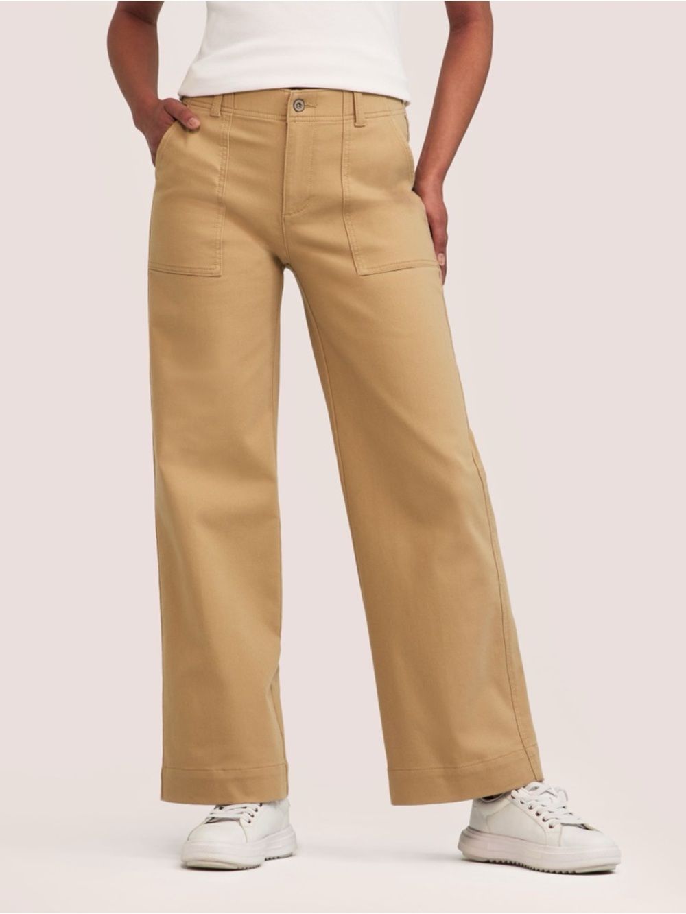 Women’s Twill Wide-Leg Khakis Denver Hayes